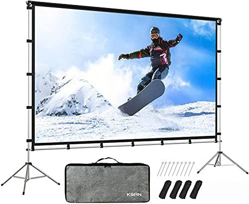 KSAN Outdoor Projector Screen with Stand, Portable Outdoor Movie Screen 120 Inch (16:9), Portable... | Amazon (US)