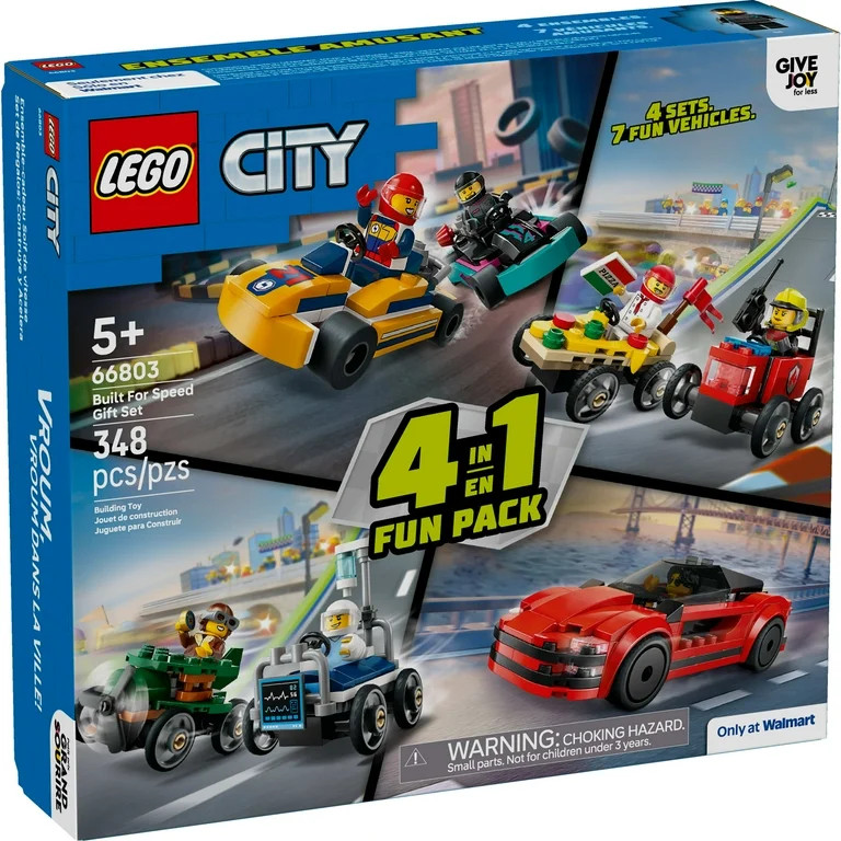 LEGO City Built For Speed Gift Set: Building Toy for Kids, Ages 5+ - 4 Sets in 1 Including 7 Mini... | Walmart (US)