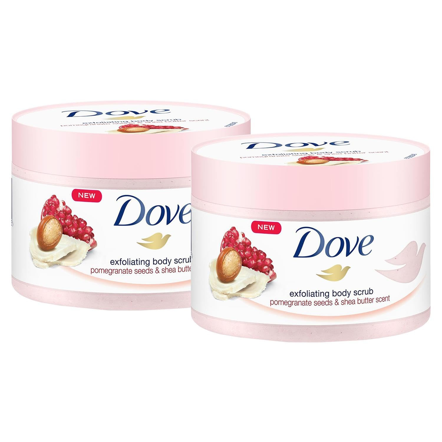 Dove Exfoliating Body Scrub Pomegranate Seeds and Shea Butter Scent 225ml | Amazon (UK)