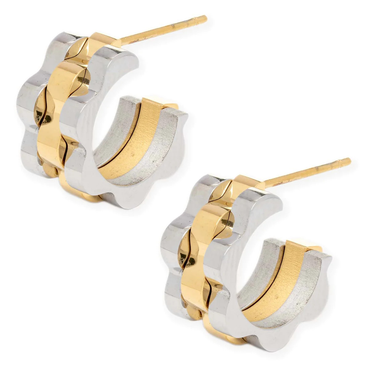 Rolly Two Tone Hoops | BRACHA