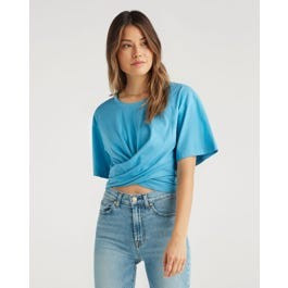 Twist Tee in Cobalt Blue | 7 For All Mankind