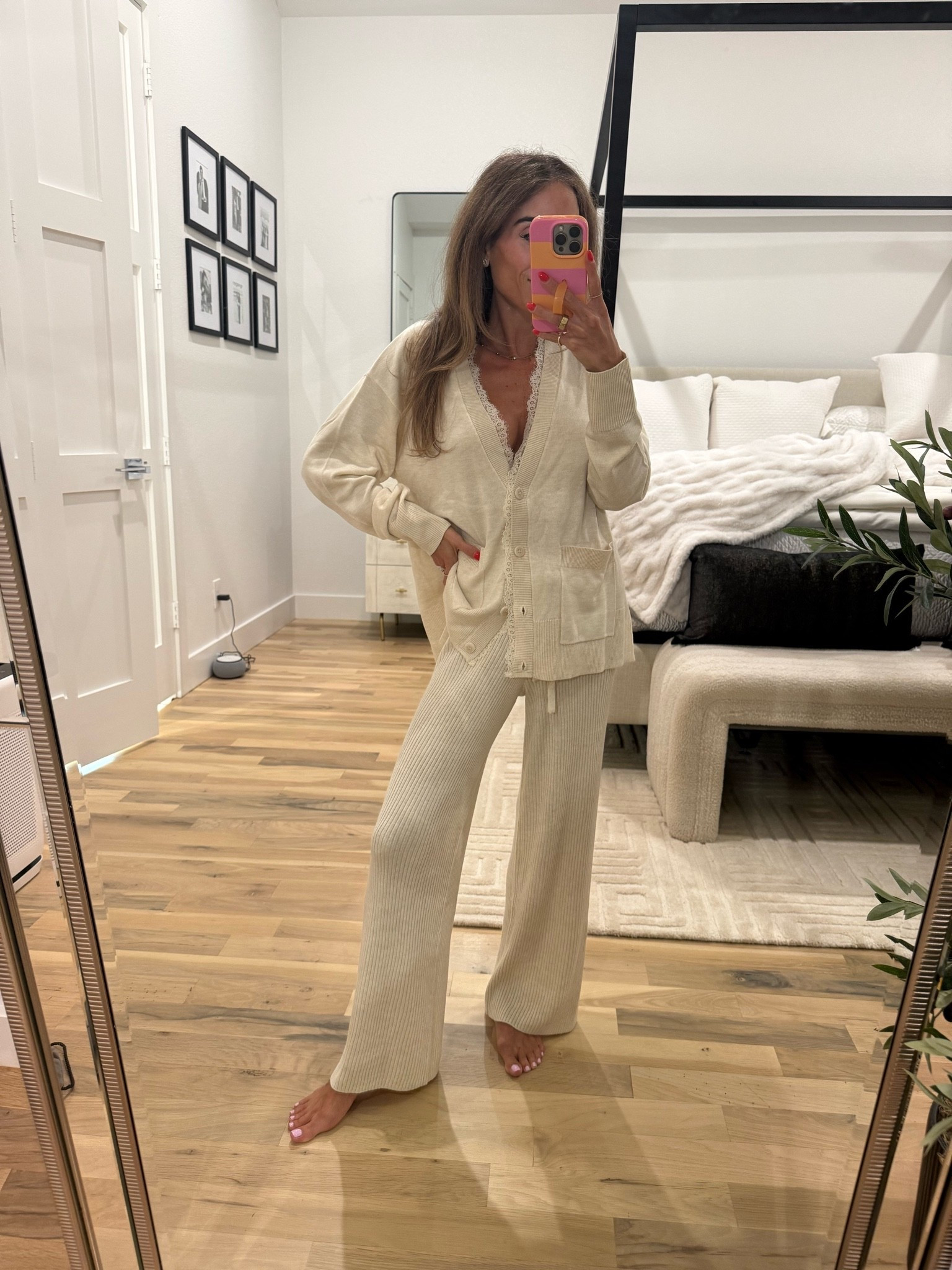 These ribbed knit pants are petite friendly and so soft! Wearing xs

#LTKPetite #LTKOver40 #LTKSeasonal