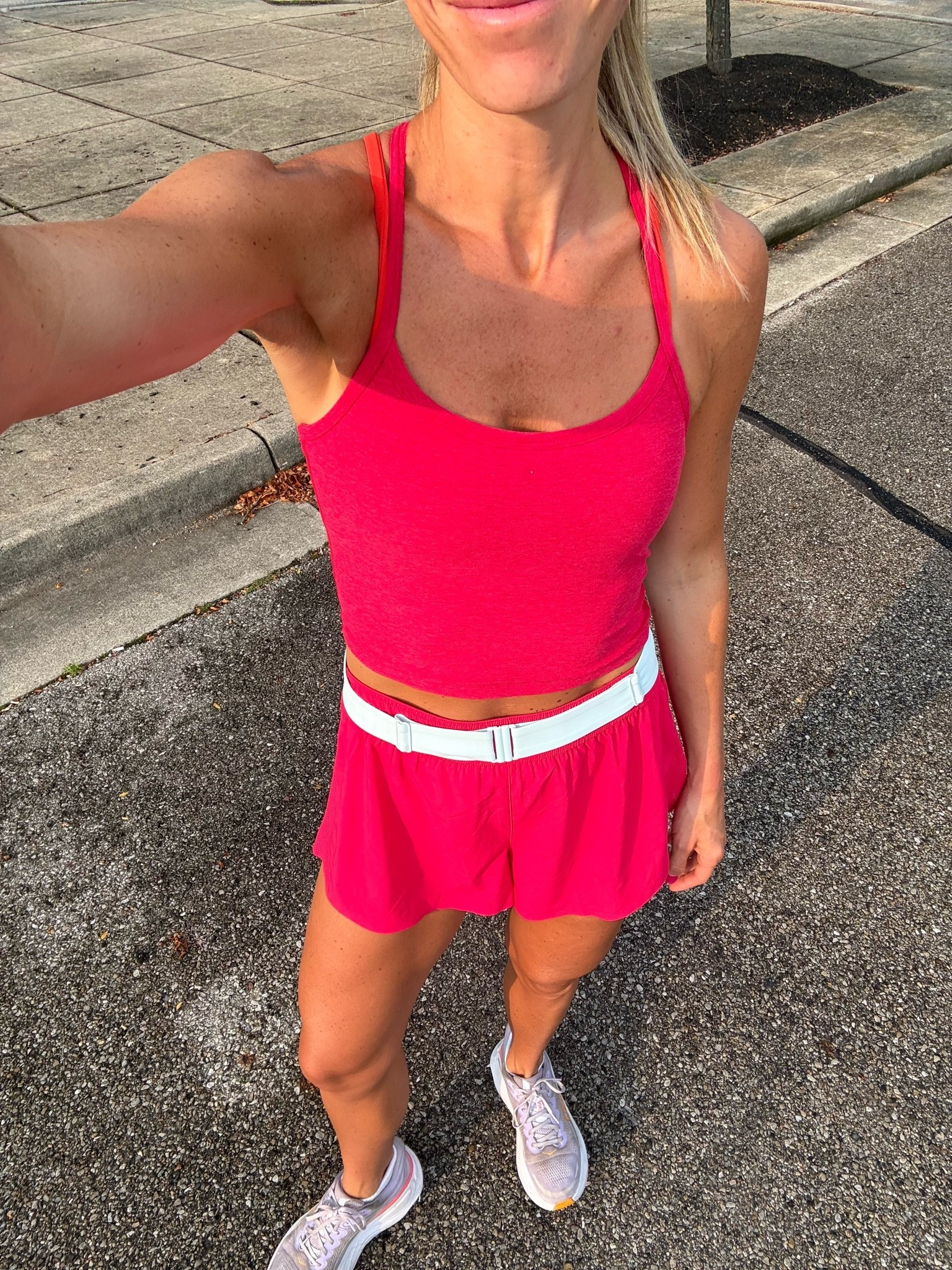 Running outfit that I wore today during the summer. I love beyond yoga material for running and Pilates outfits. It’s so stretchy supportive and soft. I am wearing a size a medium and everything keep in mind. The top does not come with padding so I’m wearing a sports bra underneath it for extra support, but it does come with a Shelf bra. They are some of my favorite things and I love wearing them with casual athleisure too.

#LTKActive #LTKfitnessgoals #LTKmorningroutine