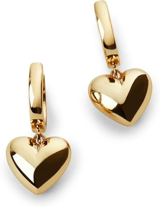 Ana Luisa Heart Charm Earrings for Women 14K Gold & Silver Rhodium Plated | Amazon (US)