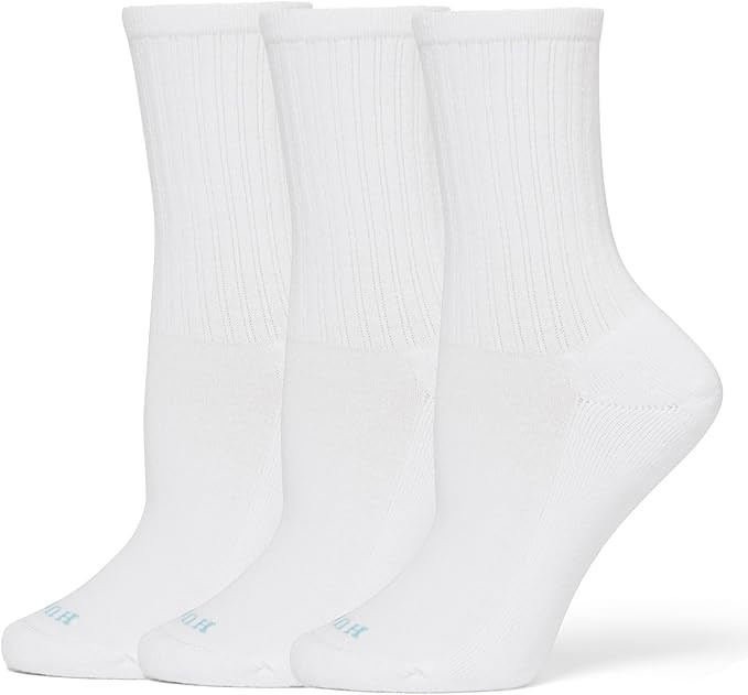 HUE Women's Air Cushion Crew Sock 3 Pair Pack | Amazon (US)