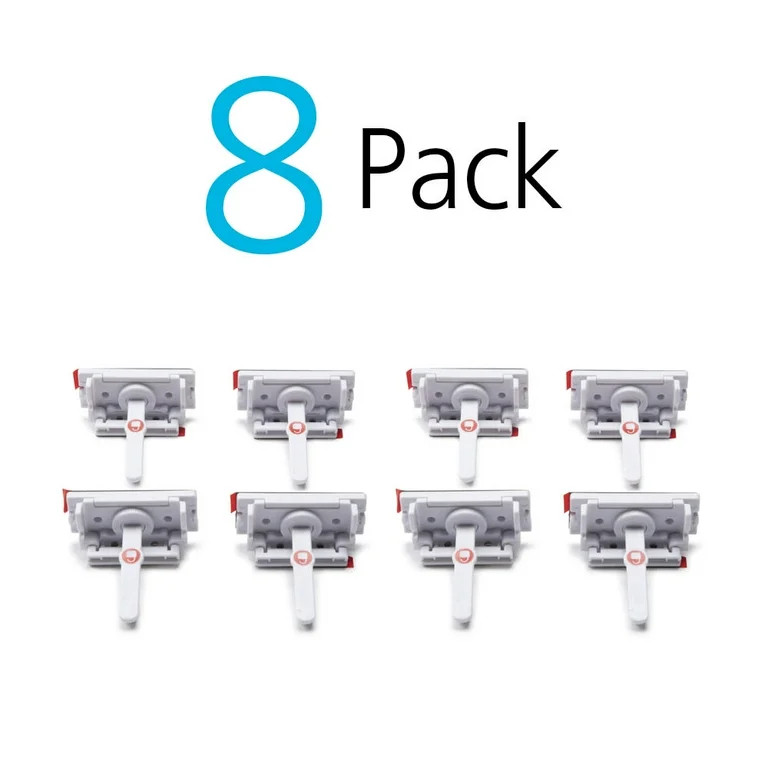 Safety 1ˢᵗ Adhesive Cabinet Latch (8pk), White | Walmart (US)
