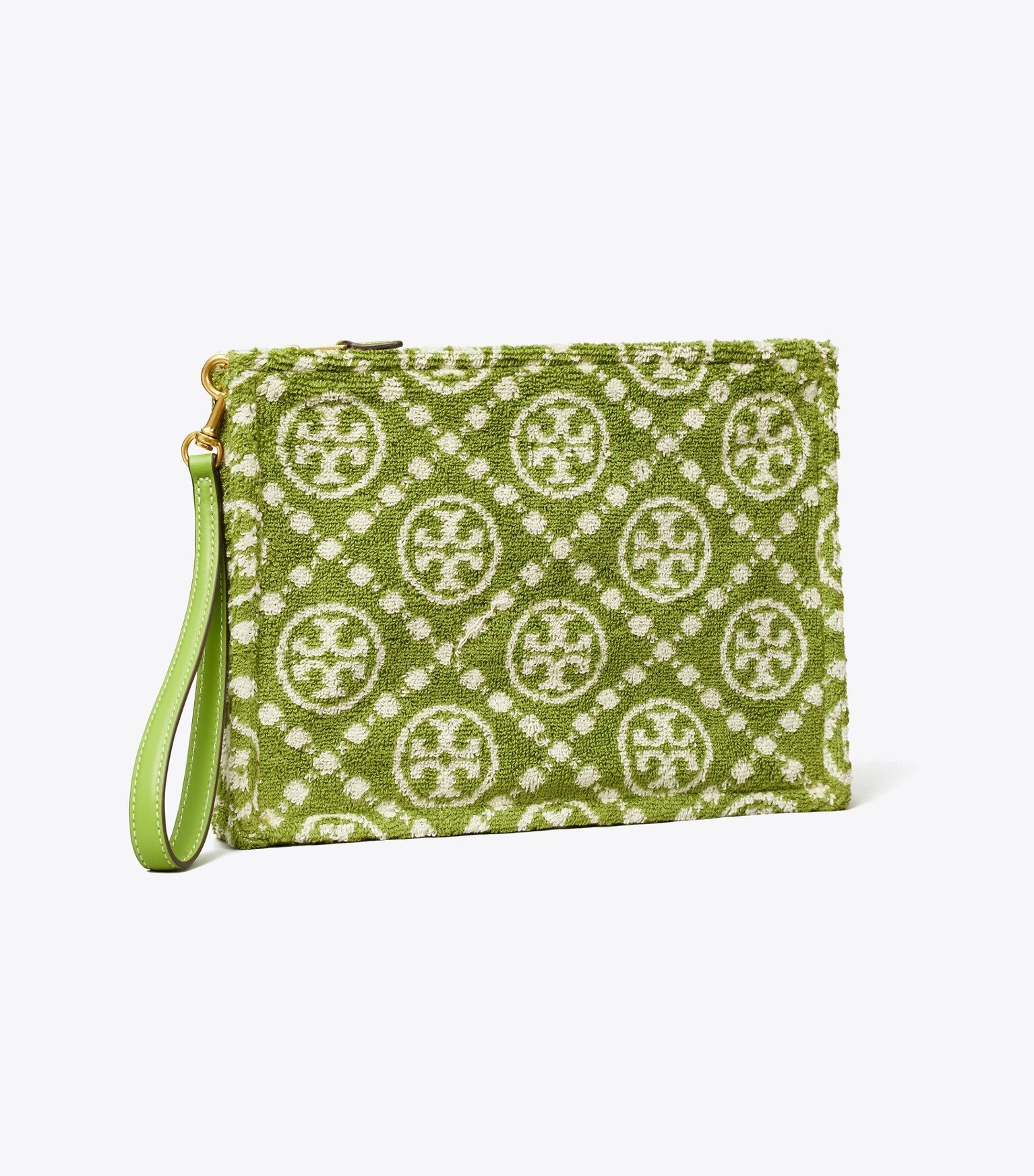 T Monogram Terry Pouch: Women's Designer Cosmetic Bags | Tory Burch | Tory Burch (US)