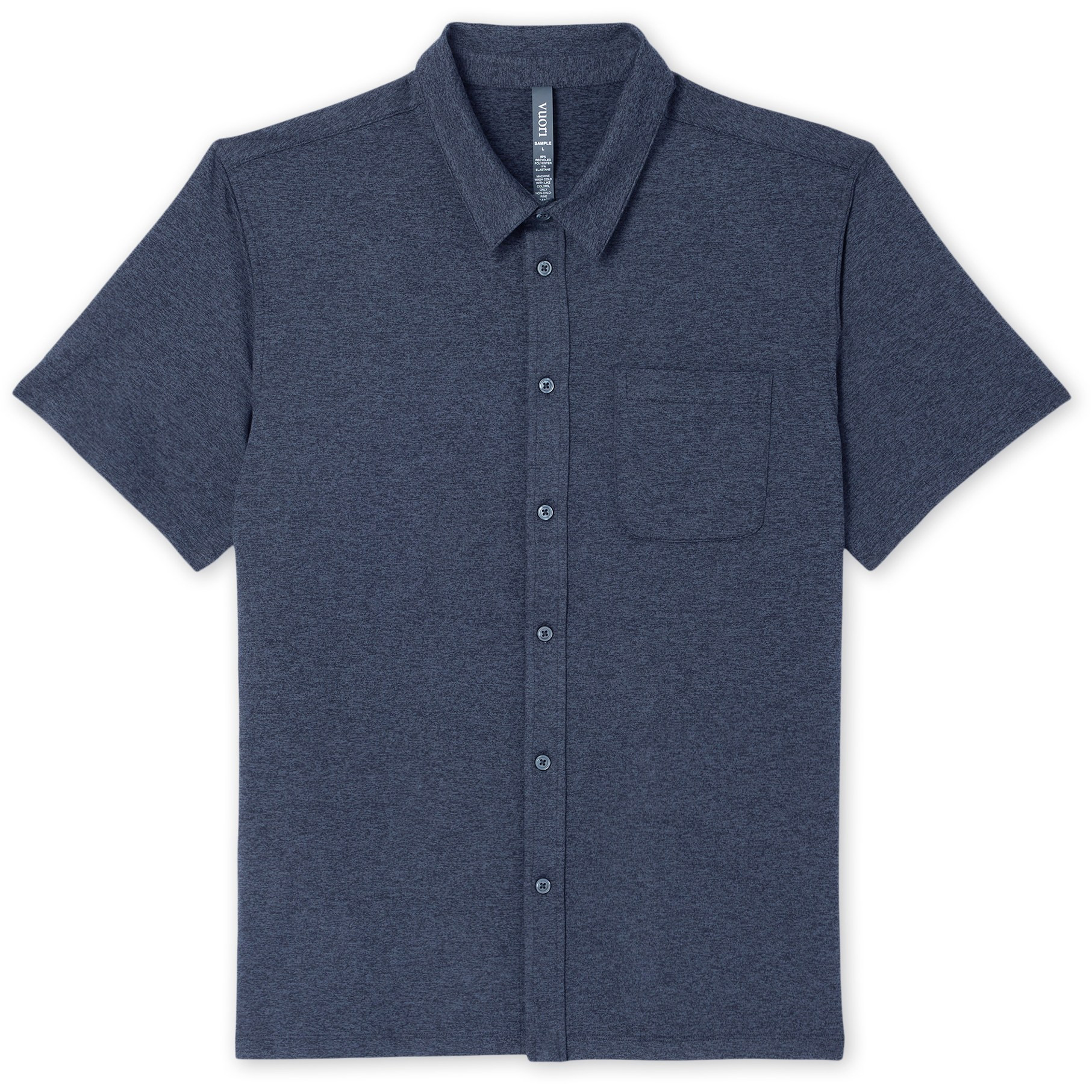 Vuori Men's Short-Sleeve Ponto Button-Down Shirt  Blue XL | REI