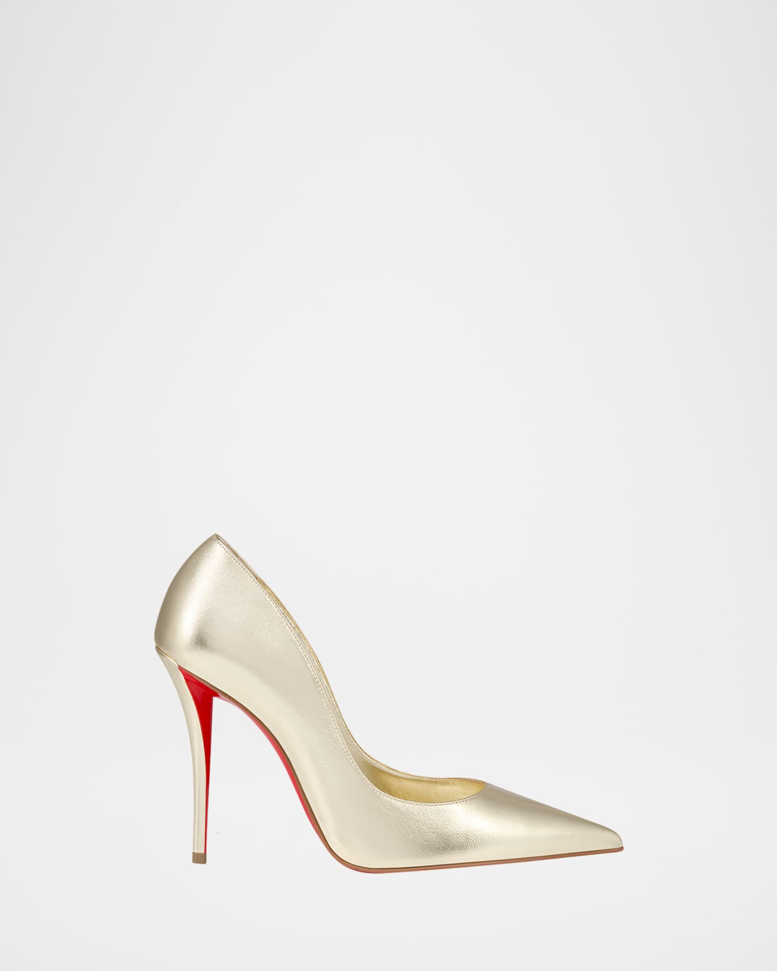 Christian Louboutin 100mm Miss Z Metallic Leather Pumps | Neiman Marcus