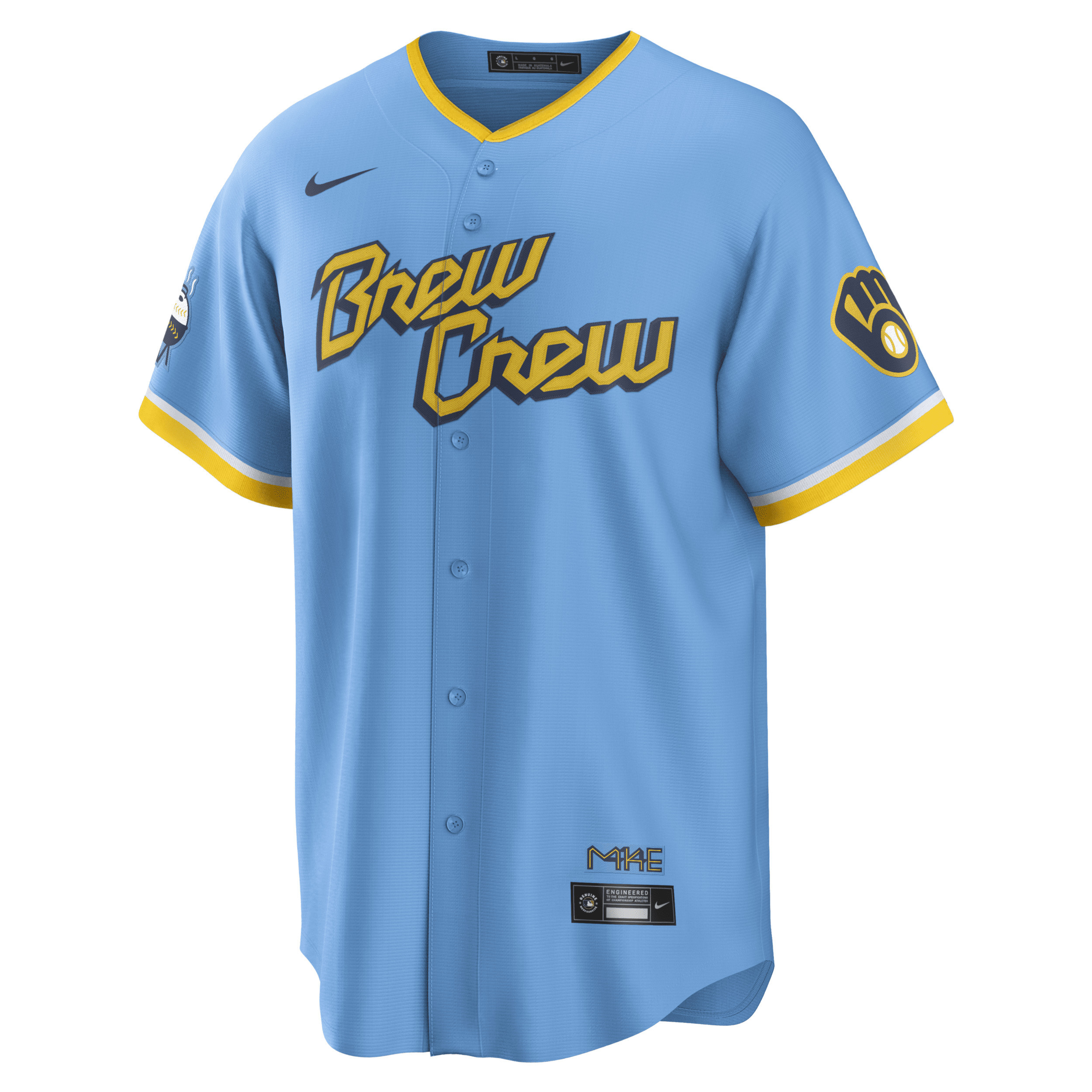 Nike Men's MLB Milwaukee Brewers City Connect (Christian Yelich) Replica Baseball Jersey in Blue | T770MBCCMZ7-Y22 | Nike (US)