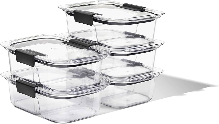 Rubbermaid Brilliance BPA Free Food Storage Containers with Lids, Airtight, for Lunch, Meal Prep,... | Amazon (US)