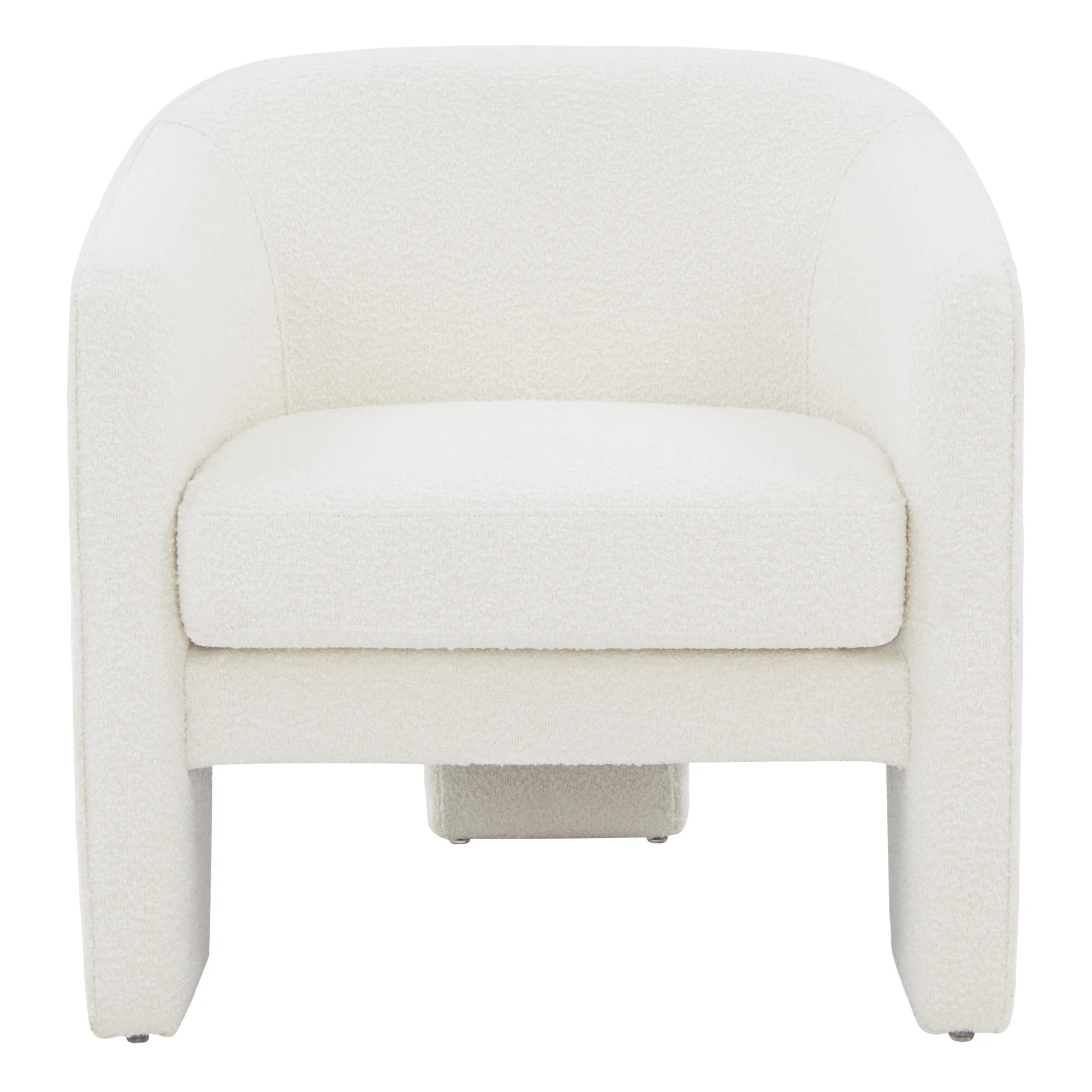 SAFAVIEH Couture Londyn Modern Boucle Solid Accent Chair, Ivory | Walmart (US)