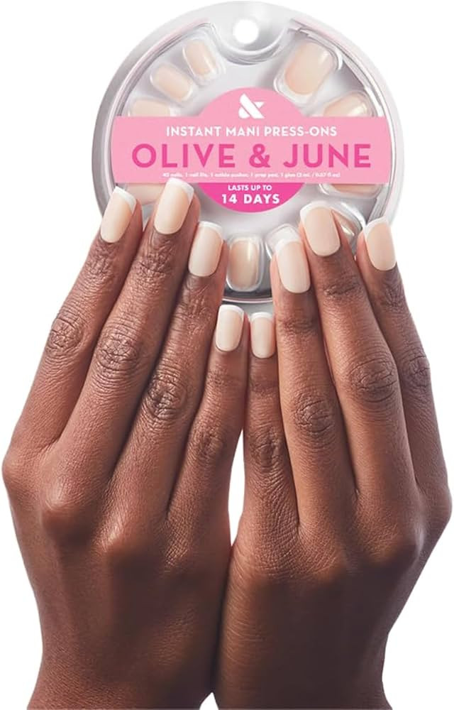 Olive & June Instant Mani Press On Nails (Glue) | 42 Fake Nails, 21 Sizes | Non-Toxic, Long-Lasti... | Amazon (US)