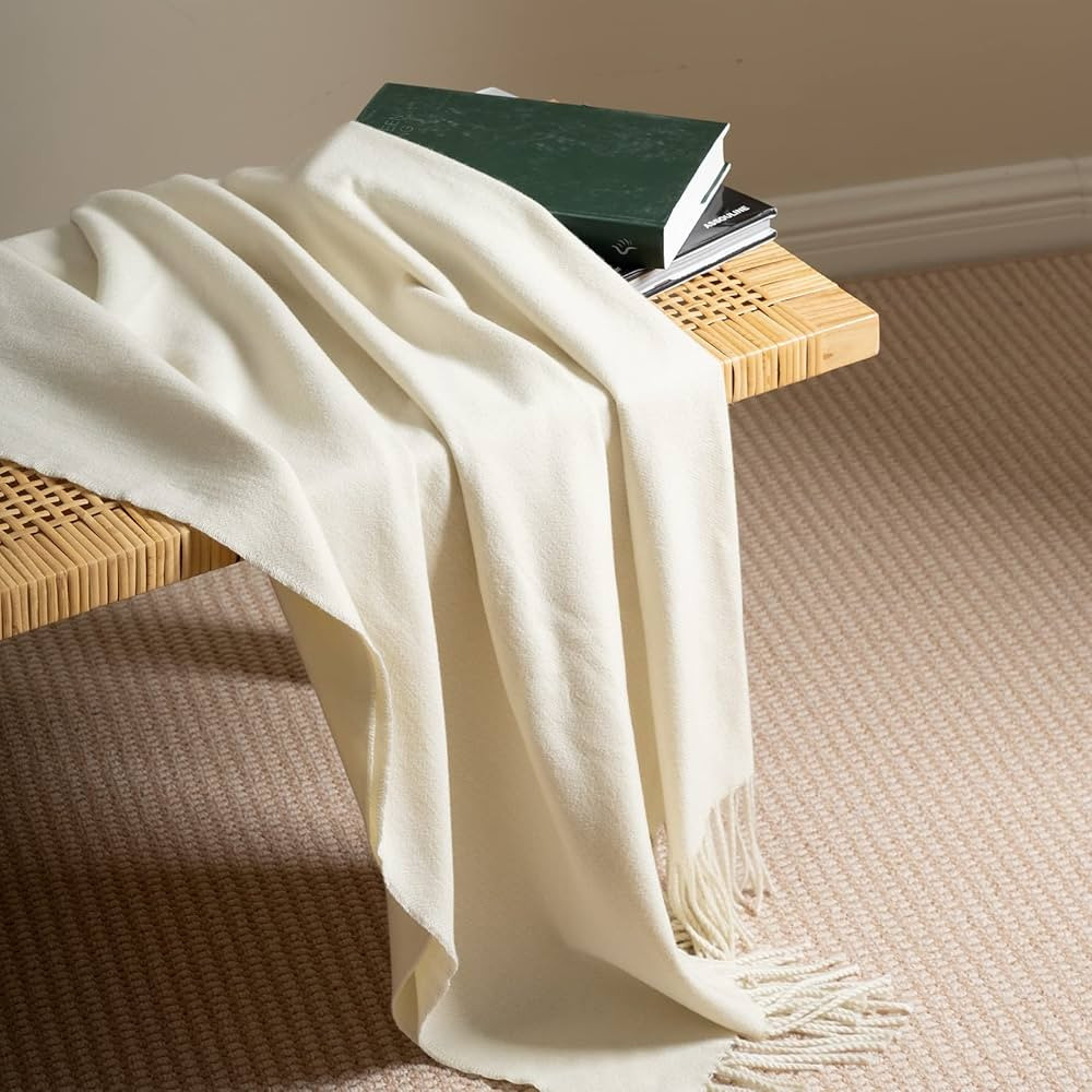 La Jolie Muse Throw Blanket for Couch Soft Lightweight - Faux Cashmere Melange Throw Blanket with... | Amazon (US)