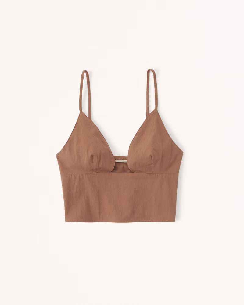 Women's Slim Hardware Cutout Top | Women's Tops | Abercrombie.com | Abercrombie & Fitch (US)