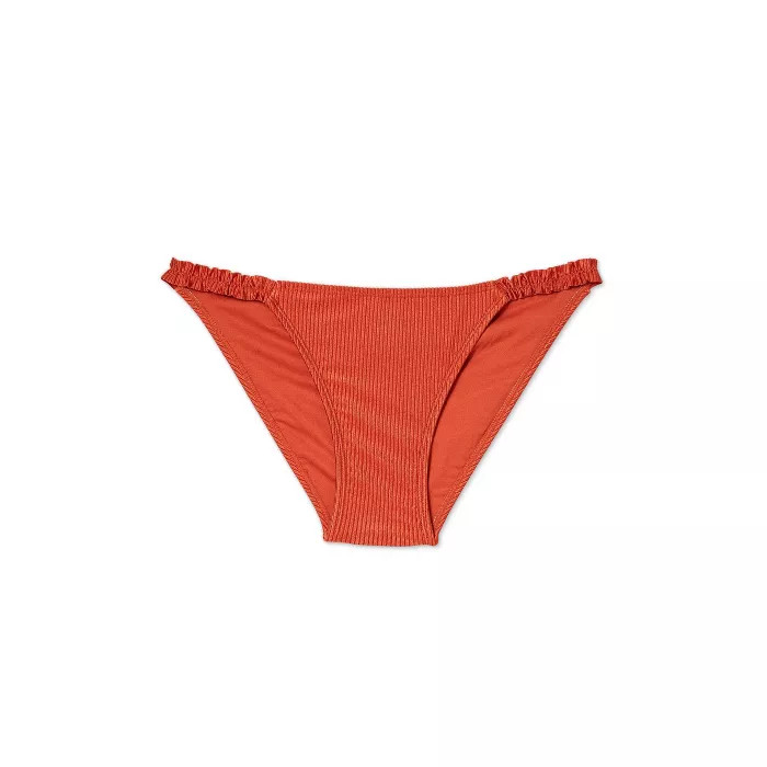 Juniors' Ruffle Side Cheeky Bikini Bottom - Xhilaration™ Copper | Target