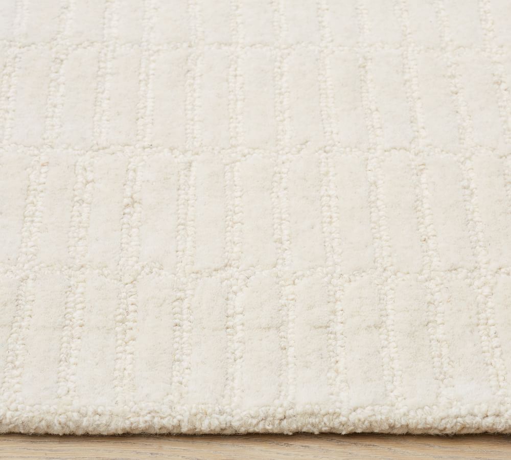 Capitola Handtufted Wool Rug , 8 x 10', Ivory | Pottery Barn (US)
