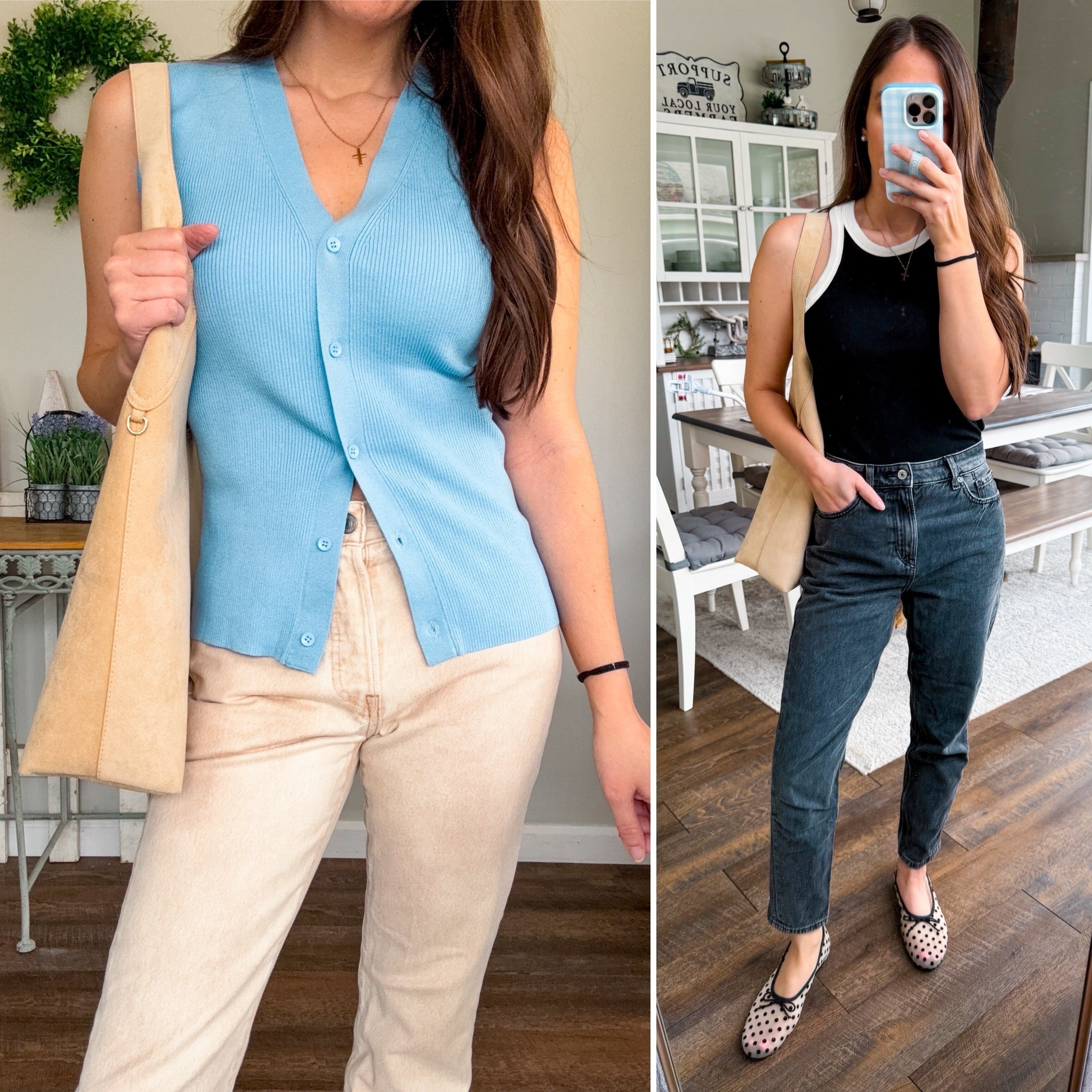 Amazon fashion! Wearing small in both tops! Denim tts 
Shoes tts 
Blue top 39% off 
Black tank 36% off 

#LTKootd #LTKmomlife #LTKgrwm