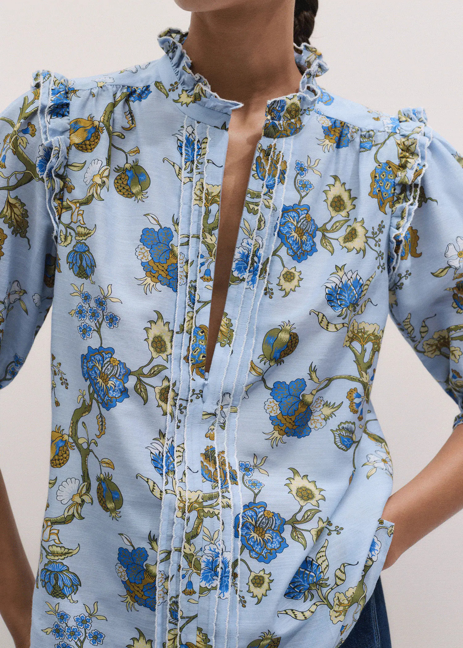 Straight Blouse Cotton + Silk | ME+EM Global (Excluding US)