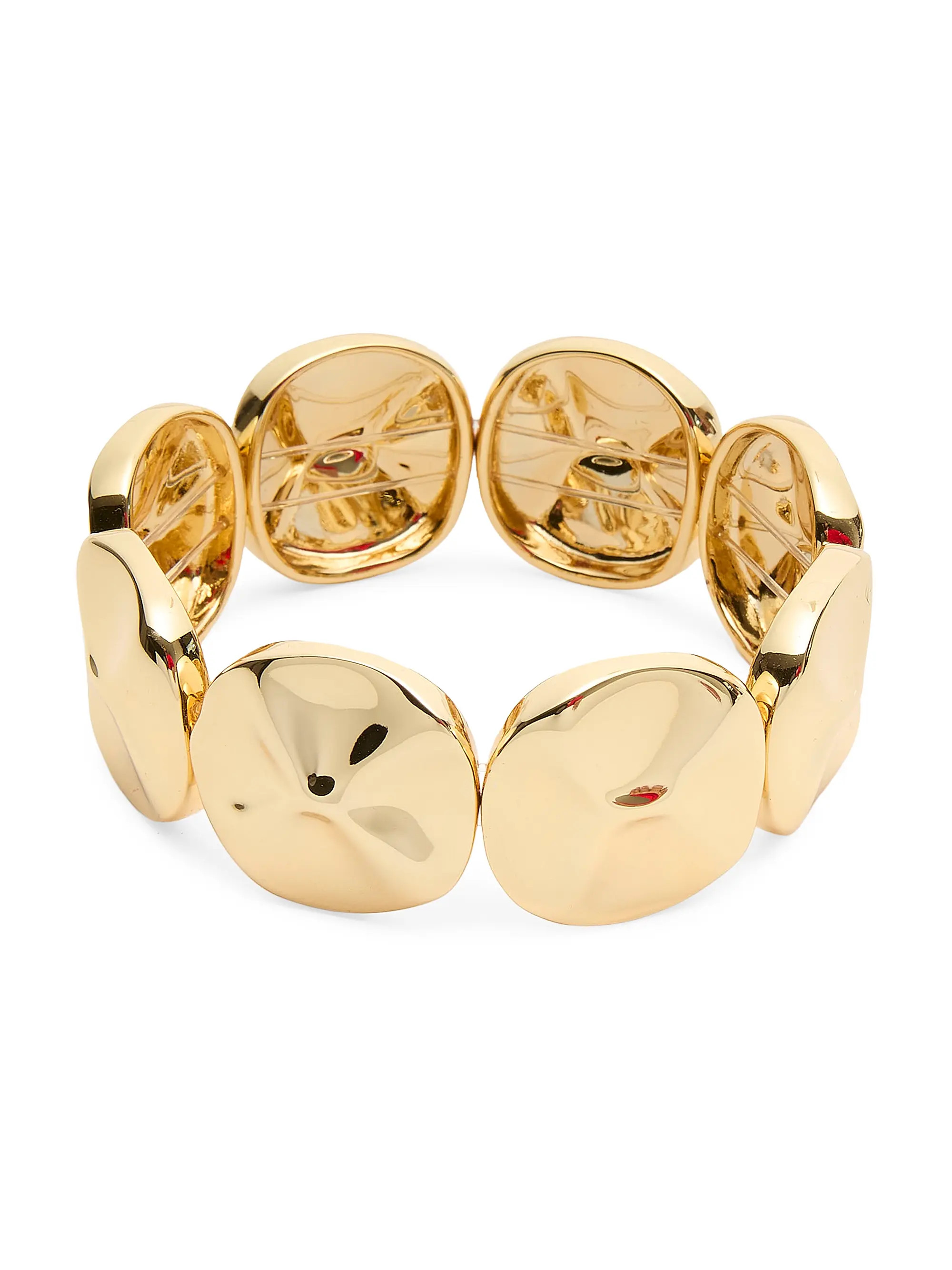 Lele Sadoughi Palm Beach Socialite 14K-Gold-Plated Stretch Bracelet | Saks Fifth Avenue | Saks Fifth Avenue