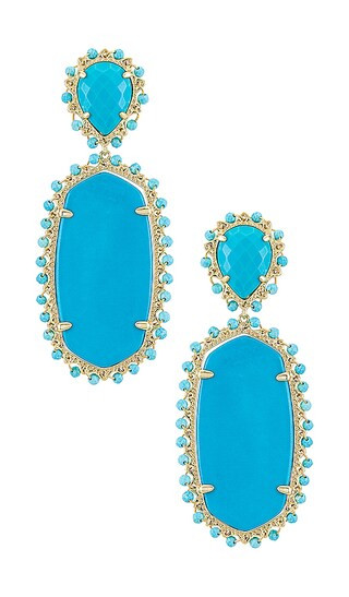Parsons Earring in Gold & Turquoise | Revolve Clothing (Global)