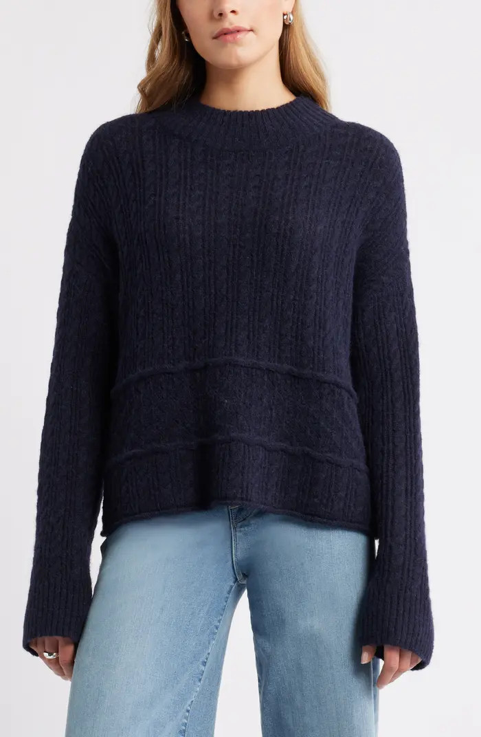 Mock Neck Alpaca & Wool Blend Sweater | Nordstrom