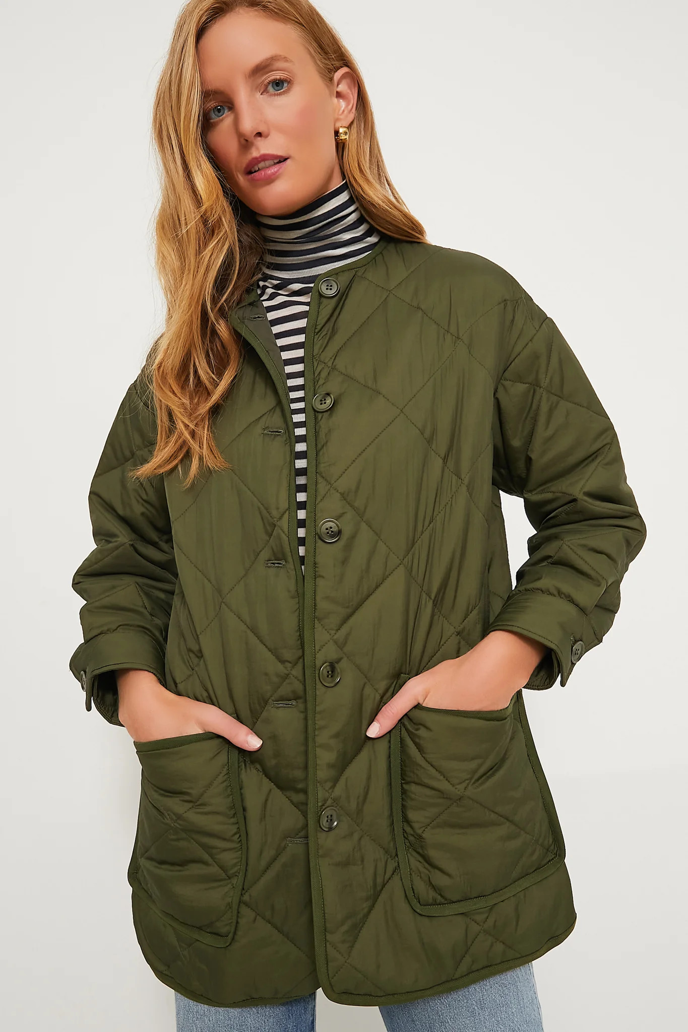 Olive Green Quilted Yates Jacket | Tuckernuck (US)