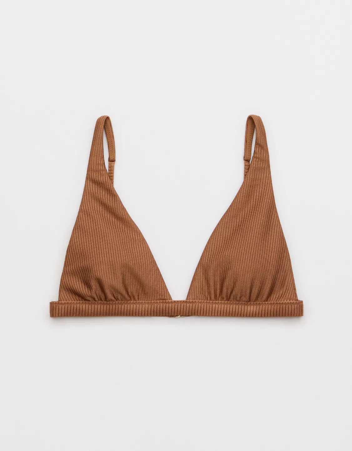 Aerie Shine Rib Plunge Bikini Top | Aerie