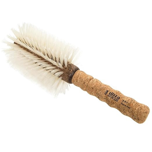 Ibiza Hair Round Boar Bristle Brush (B Series) | Blonde Bristles with Cork Handle | Ideal for Col... | Amazon (US)