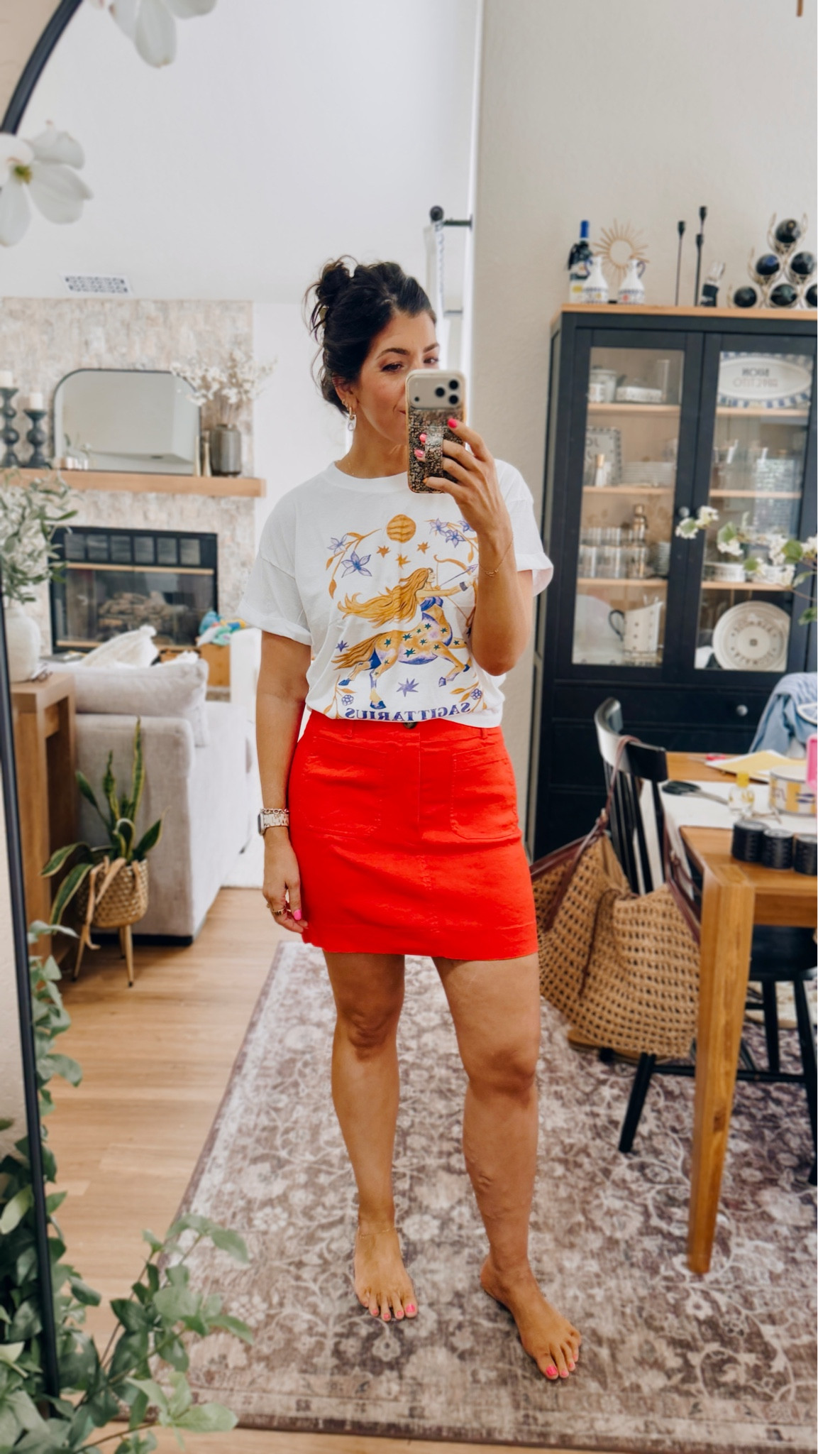 Code-meghan20
In a small t shirt (oversized is an understatement)
Medoum mini skirt- same fabric as my favorite 

#LTKTall #LTKMidsize #LTKSaleAlert
