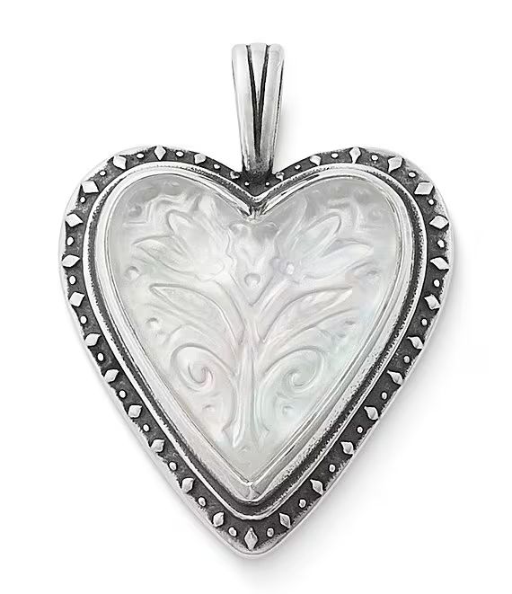 Sculpted Hearts and Tulips White Doublet Pendant | Dillards