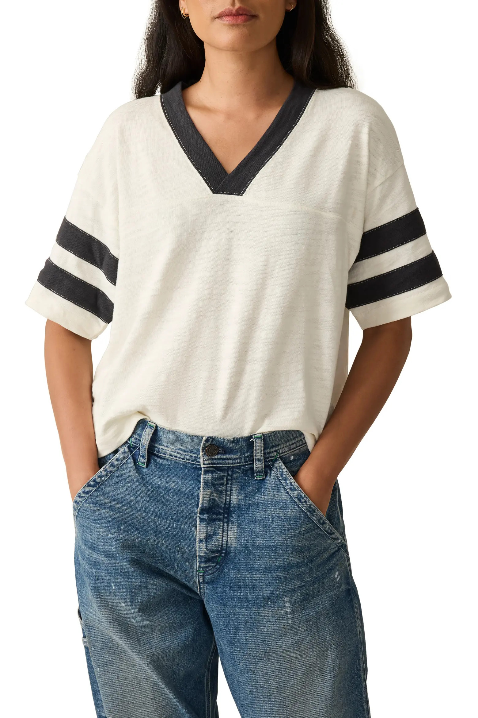 Varsity Stripe Organic Cotton T-Shirt (Women) | Nordstrom | Nordstrom