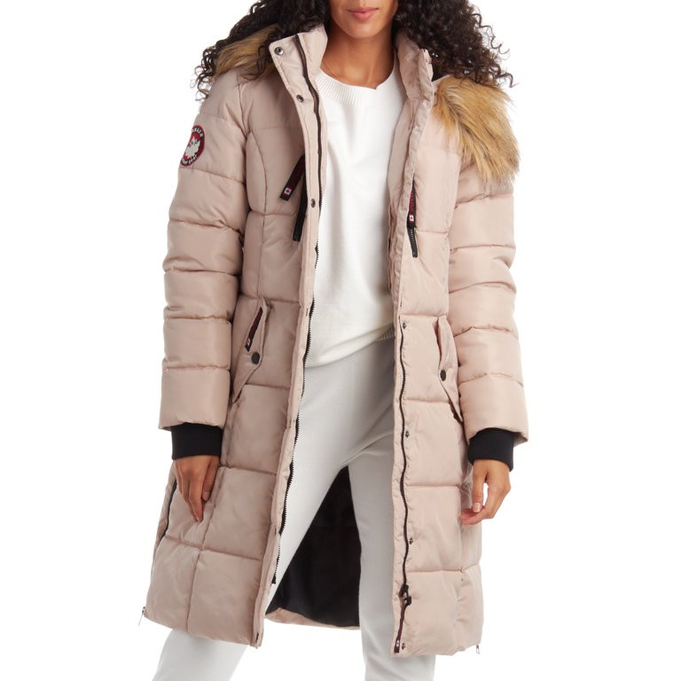 CANADA WEATHER GEAR Women's Heavyweight Long Length Bubble Puffer Jacket - Walmart.com | Walmart (US)