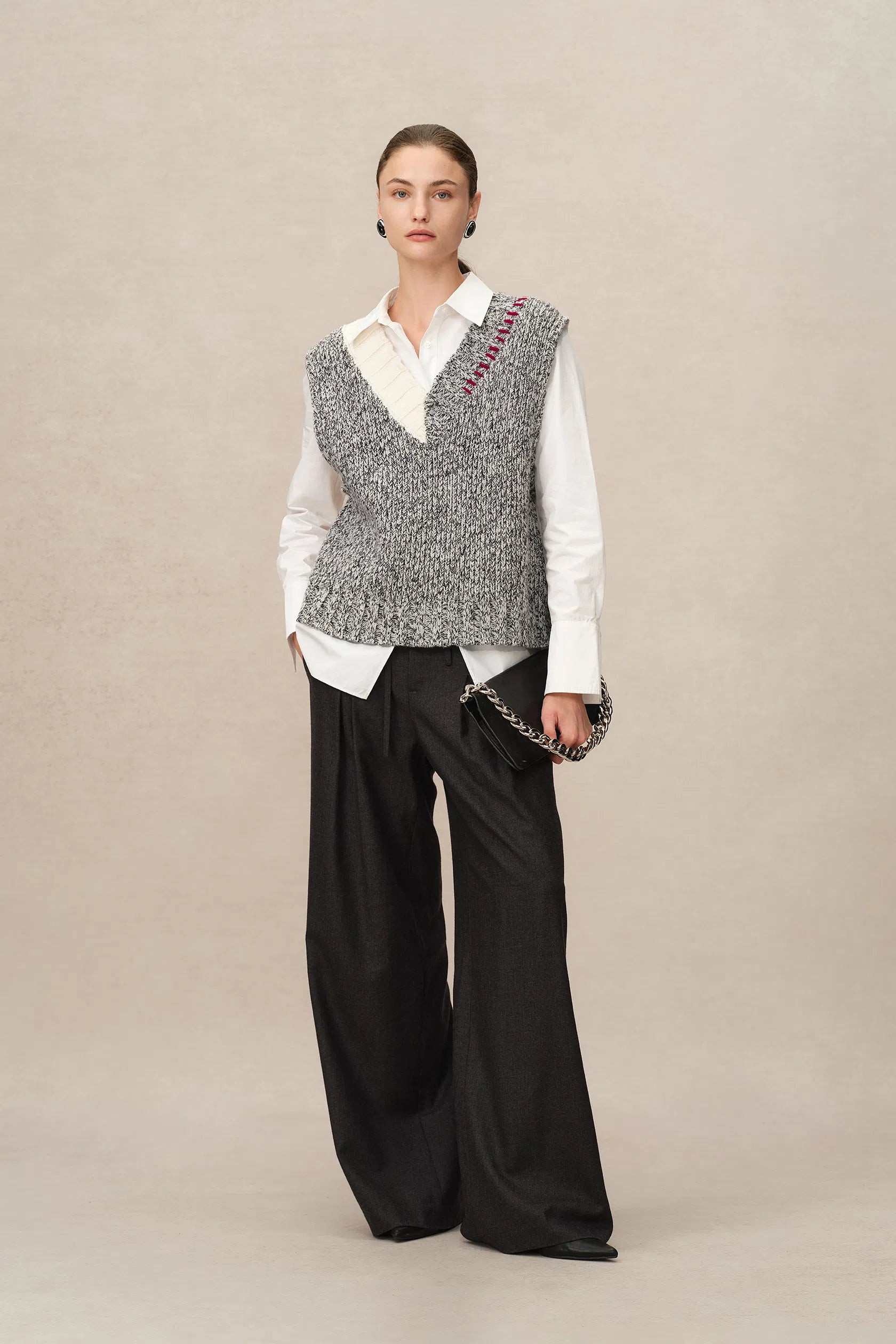 Coco Reversible Knit Vest in Chunky Wool | Fabrique
