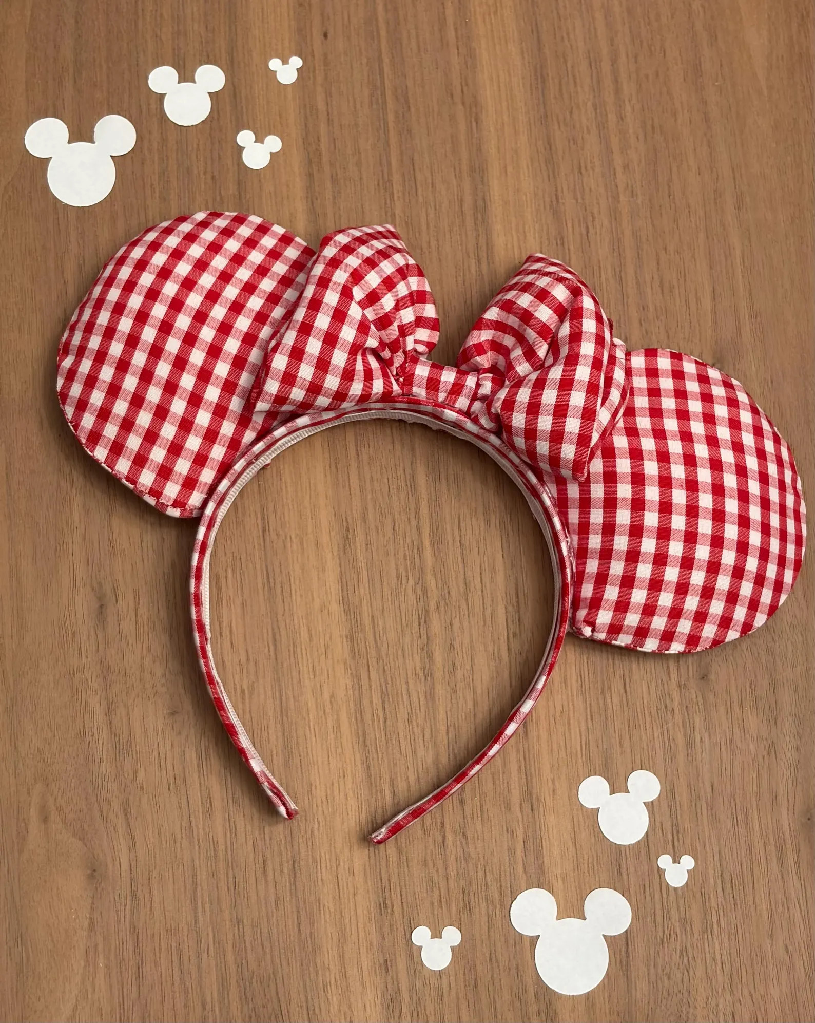 Red and White Gingham Mouse Ears, Gingham Ears, Custom Handmade Disney Inspired Mickey Ears - Ets... | Etsy (Global)