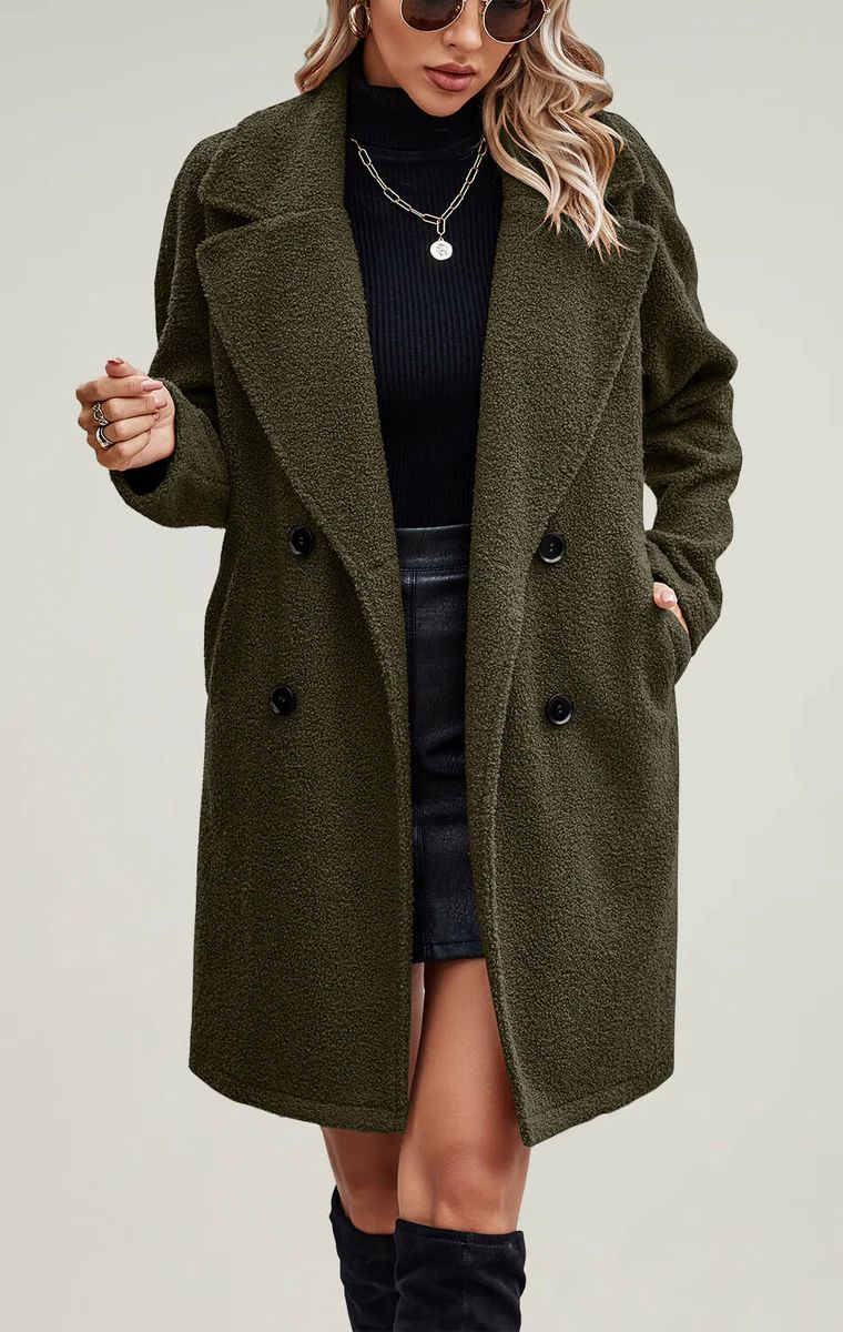 Shop Women's Fuzzy Faux Fur Long Coat | Angashion | Angashion Fashion Trends