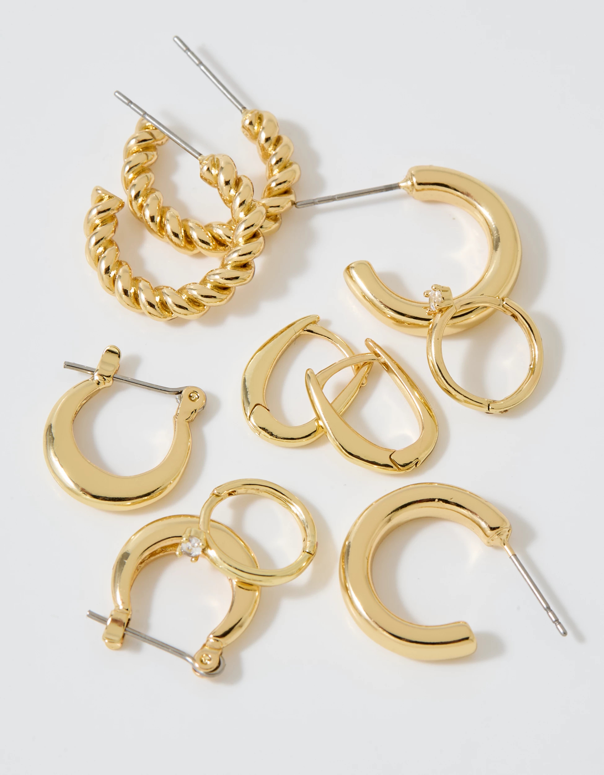 Aerie Basic Hoop Earrings 5-Pack | Aerie