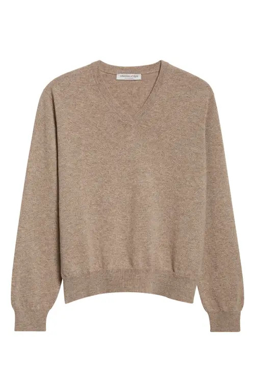 Johnstons of Elgin Lunan Cashmere V-Neck Sweater at Nordstrom, Size Large | Nordstrom
