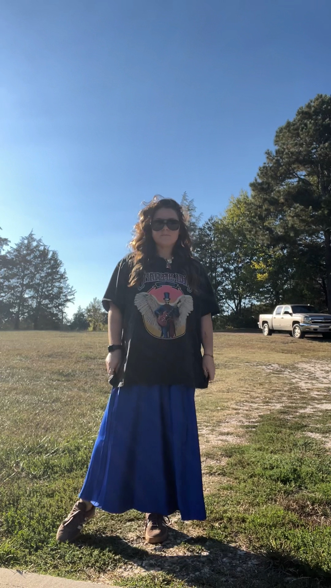 Give me every oversized graphic band tee from #walmart 
Wearing an XXL in the graphic tee 
XLarge in skirt
Adidas are true to sizee

#LTKGiftGuide #LTKootd #LTKCyberWeek