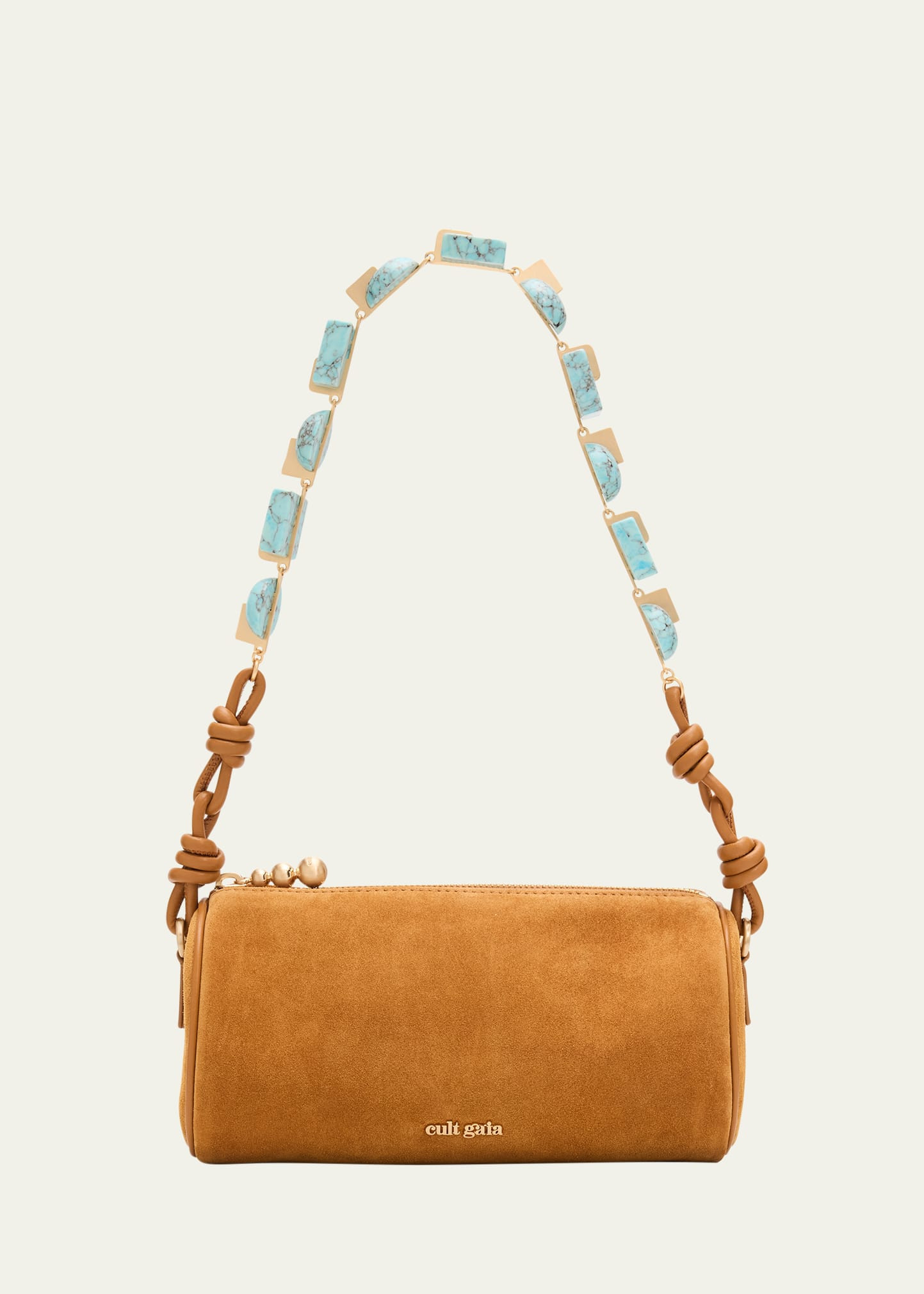 Cult Gaia Zozina Faux Turquoise & Suede Shoulder Bag | Bergdorf Goodman