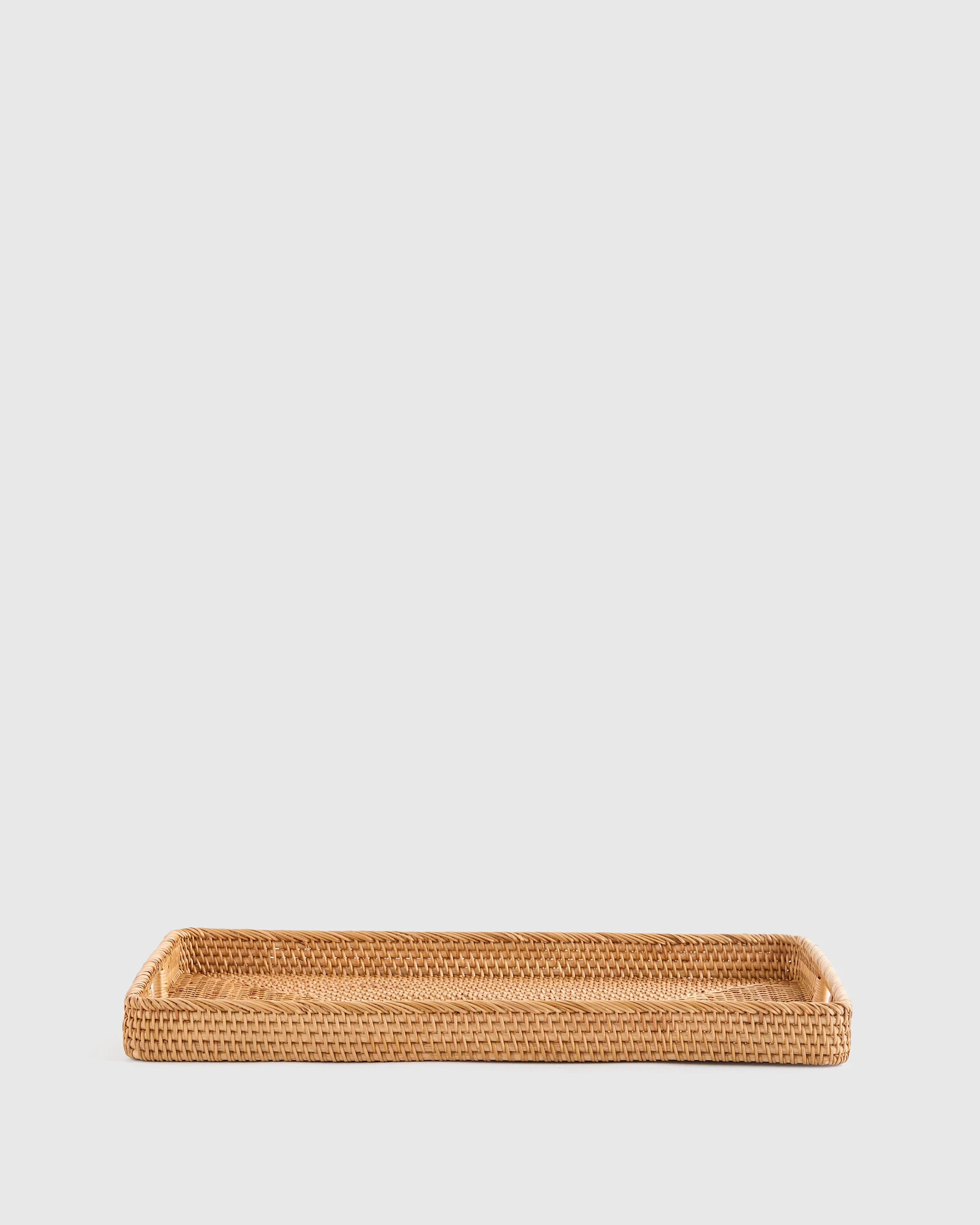 Quince | Handwoven Rattan Rectangular Tray in Natural | Quince