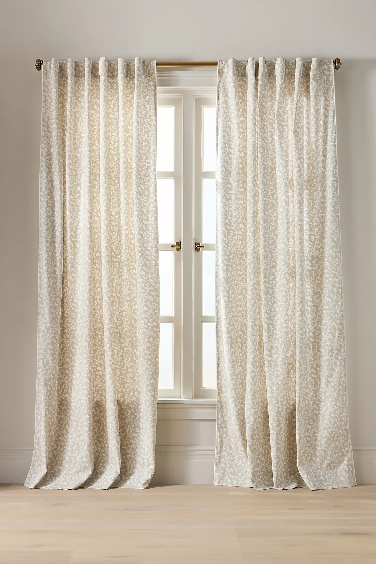 Irena Cotton Floral Printed Curtain | Anthropologie (US)