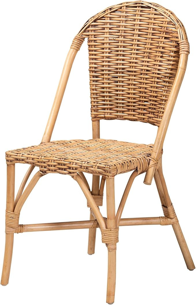 bali & pari Neola Modern Bohemian Natural Rattan Dining Chair | Amazon (US)