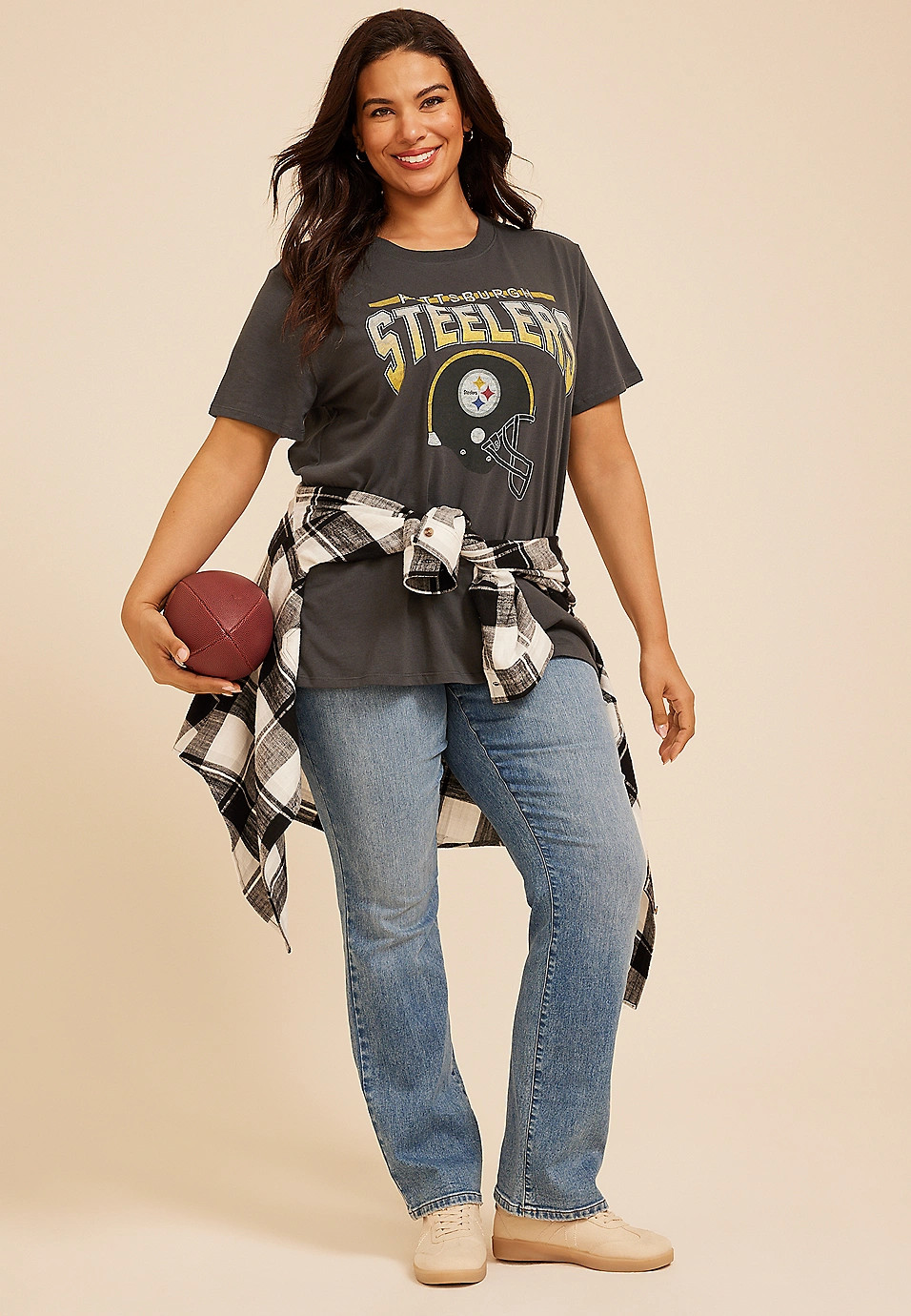 Plus Size NFL Oversized Fit Graphic Tee | Maurices