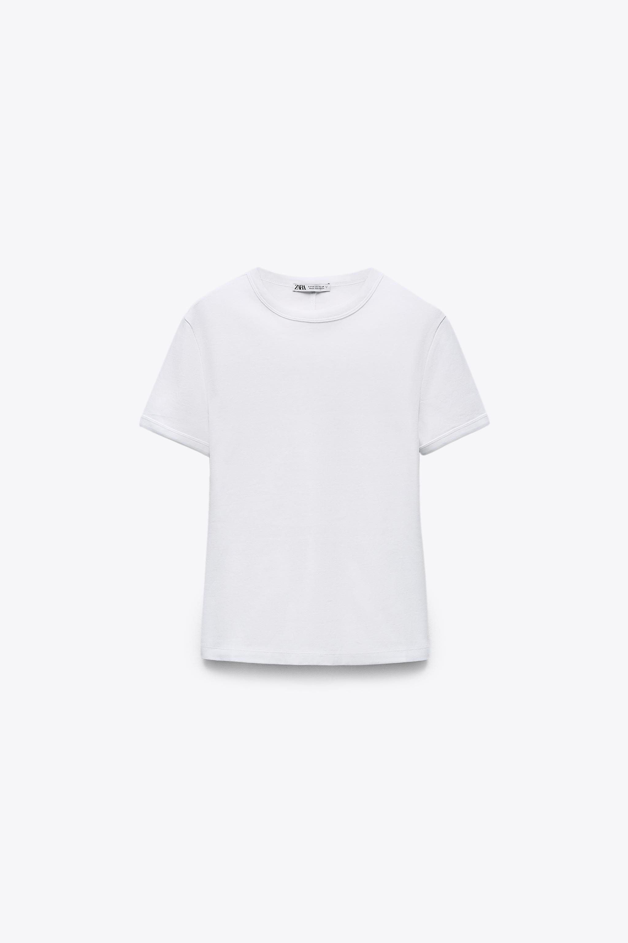 T-SHIRT WITH BACK SEAM | Zara UK