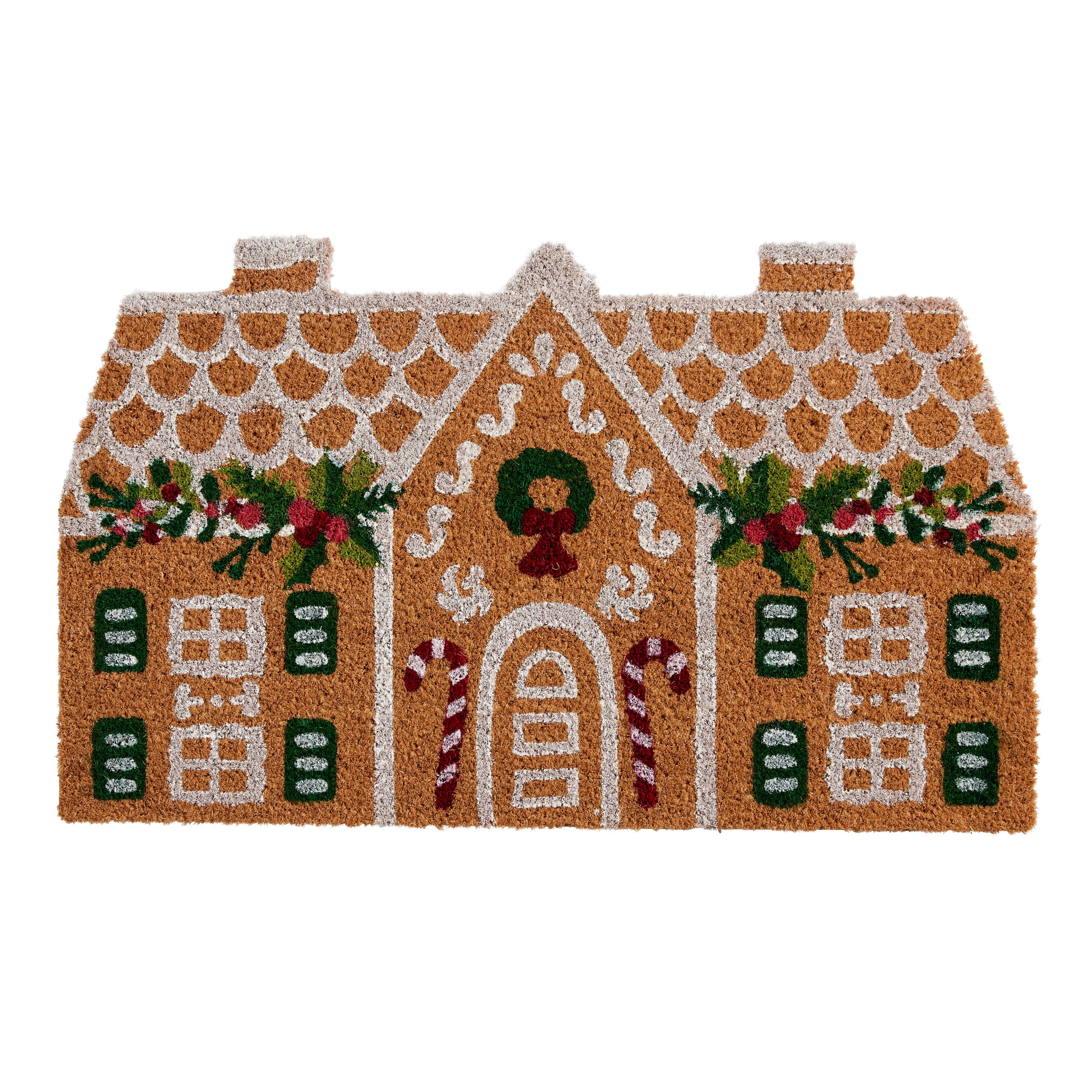 Holiday Gingerbread House Coir Doormat | World Market