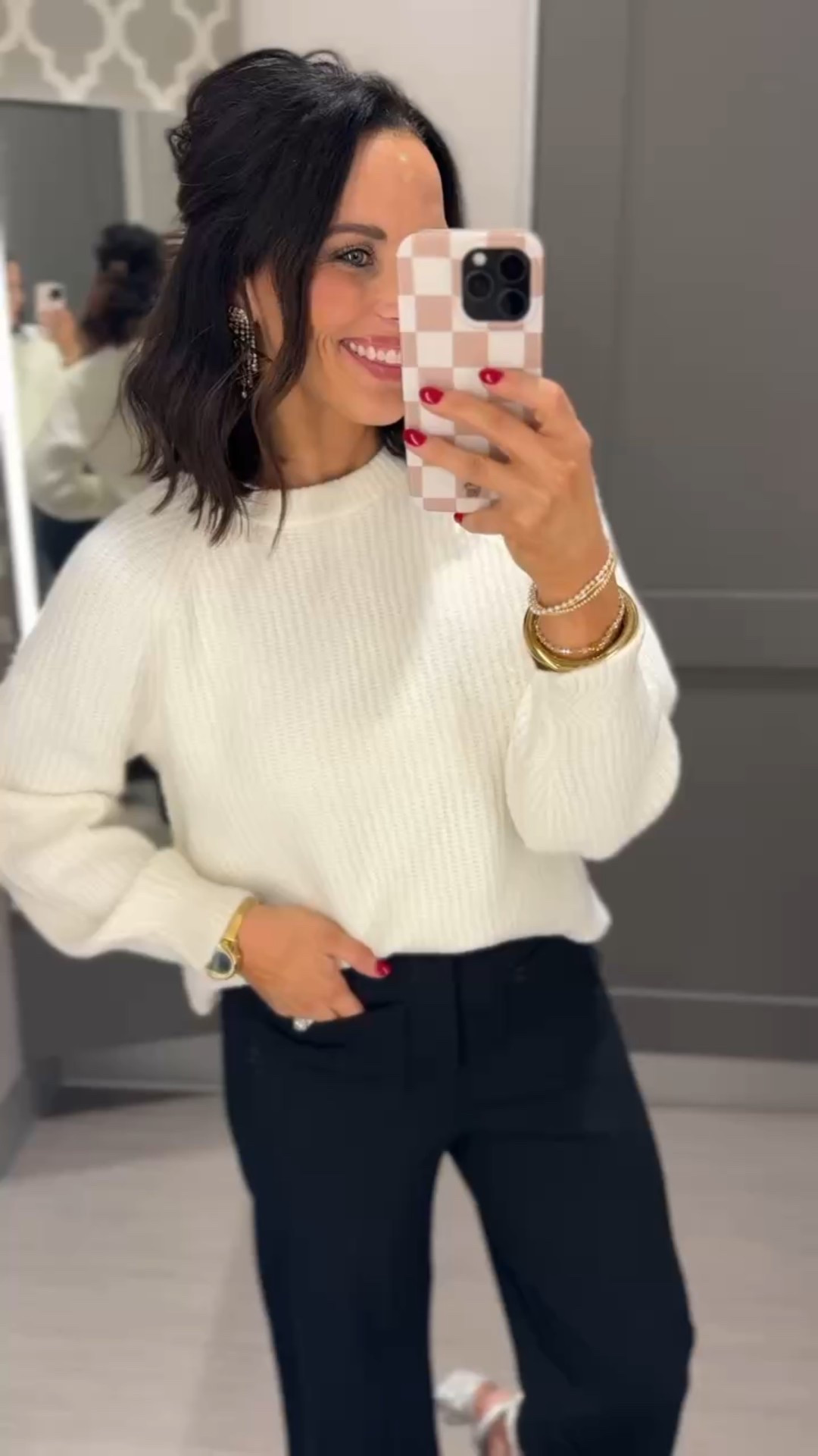 This is such a great outfit for work or errands that still feels festive and chic! The sweater is so cozy & this clutch adds a little flair! VintagePickin winter fashion finds target favorites winter must haves winter workwear sweater outfit elevated basics Christmas

#LTKPetite #LTKHoliday #LTKgrwm