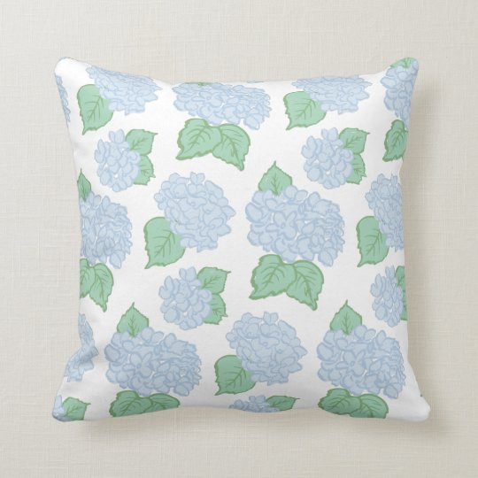 Blue Hydrangea Throw Pillow | Zazzle.com | Zazzle