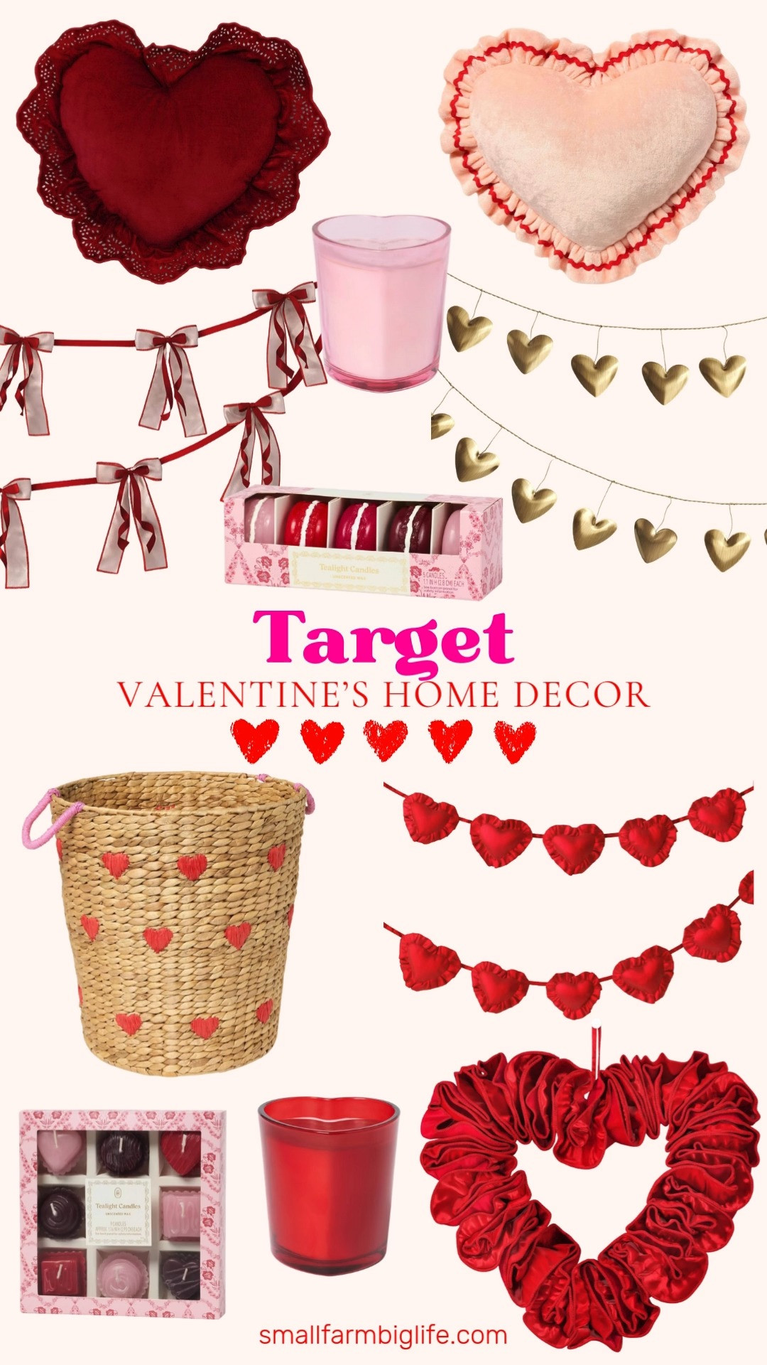 Valentine’s home decor from Target 💕🍓 Sweet, cozy, and just the right amount of festive! You'll find heart pillows, garlands, and pretty candles that instantly warm up any space. Easy pieces to sprinkle around your home for a fun, love filled refresh. 

 #LTKSeasonal #LTKHome #LTKFindsUnder50
