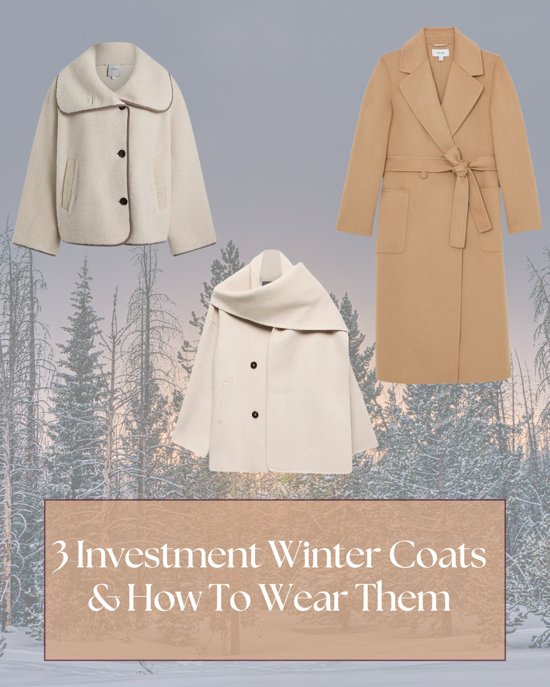 3 Investment Winter coats - The casual and cosy short sherpa fleece, the everyday smart casual short scarf coat, the classic all occasion camel coat. 

 #LTKuk #LTKwinter #LTKover50style